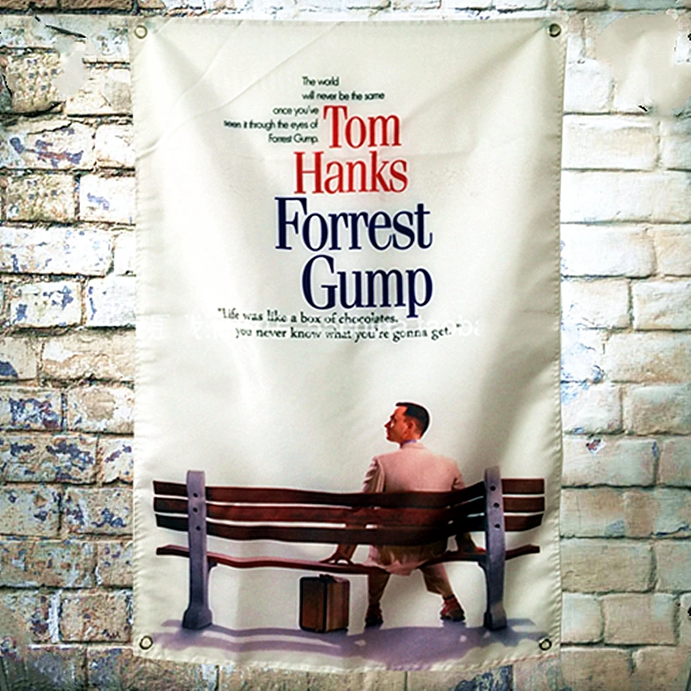 

Настенный Гобелен Forrest Gump с принтом для домашнего декора, полиэстер, узор по фильму постер, флаг, баннер, одеяло, гобелен