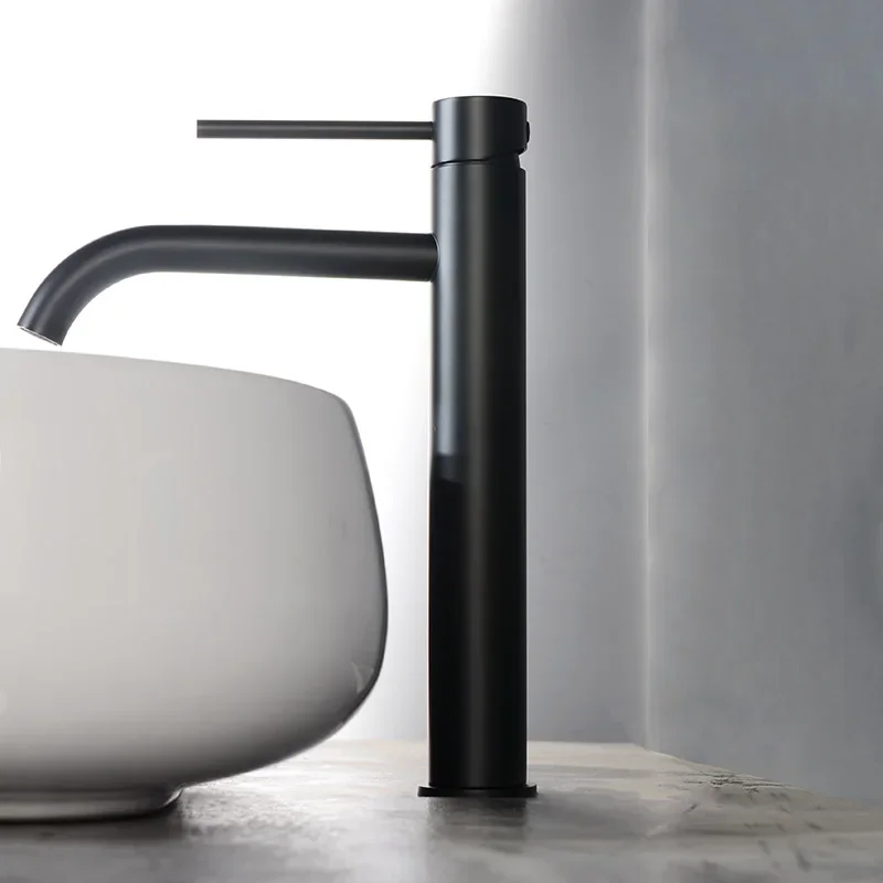 Матовый золотистый смеситель для ванной комнаты холодной и горячей воды