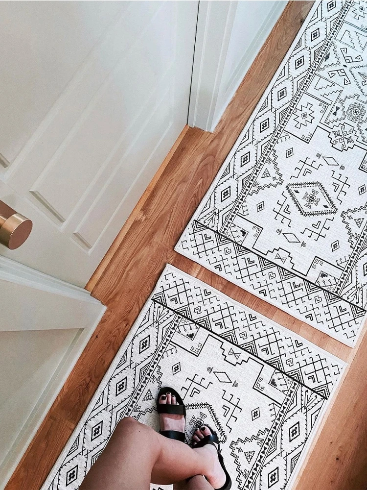 Коврик с принтом в марокканском стиле универсальный белый коврик рисунком без