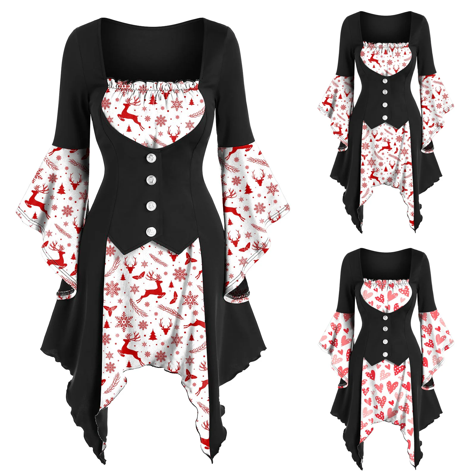 

Женское винтажное платье с длинным рукавом, длинное платье в готическом стиле