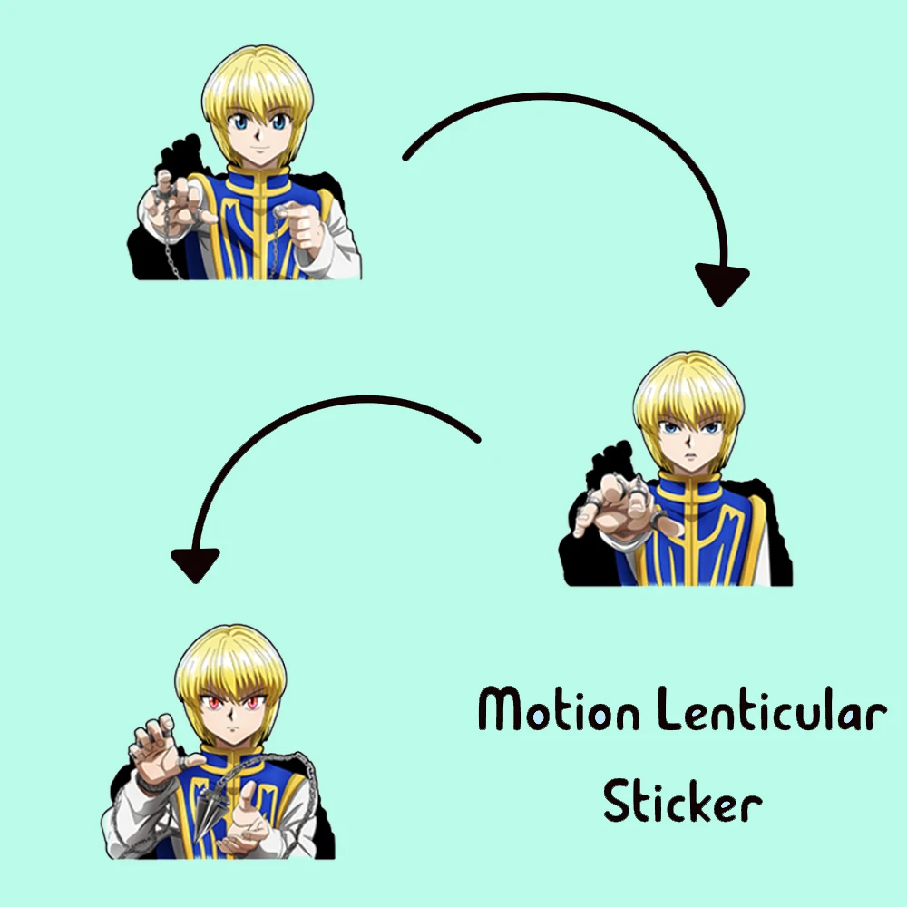 

Наклейки Hunter X Hunter Kurapika Motion, аниме Мультяшные водонепроницаемые наклейки, наклейки для автомобиля, для ноутбука, художественный декор, накле...
