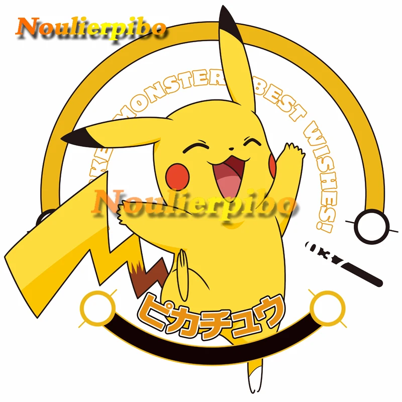 Забавные аниме автомобильные наклейки Покемон Пикачу ПВХ автомобильный бампер