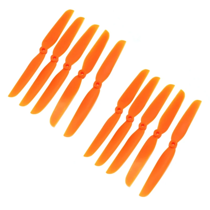 

10 Pcs 0.14" Dia Hole 6" Length 6030 Props Propellers Orange For RC Plane