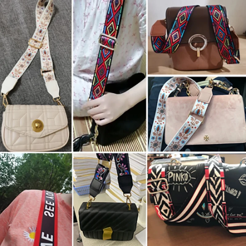 Женская холщовая сумка-мессенджер в этническом стиле |