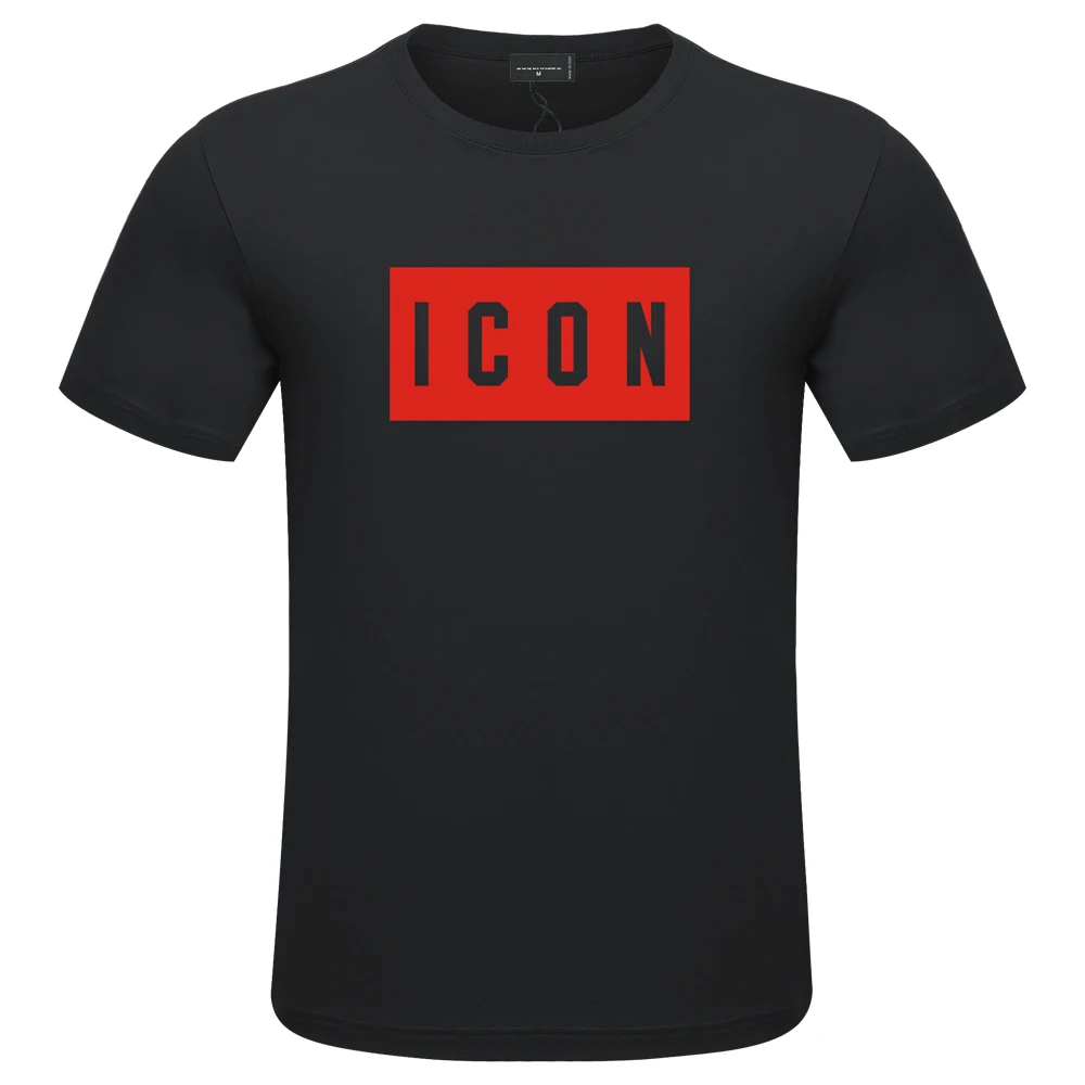 

DSQ2 brand summer men's T-shirt polo shirt large print casual fashion loose cotton sports street hip-hop couple