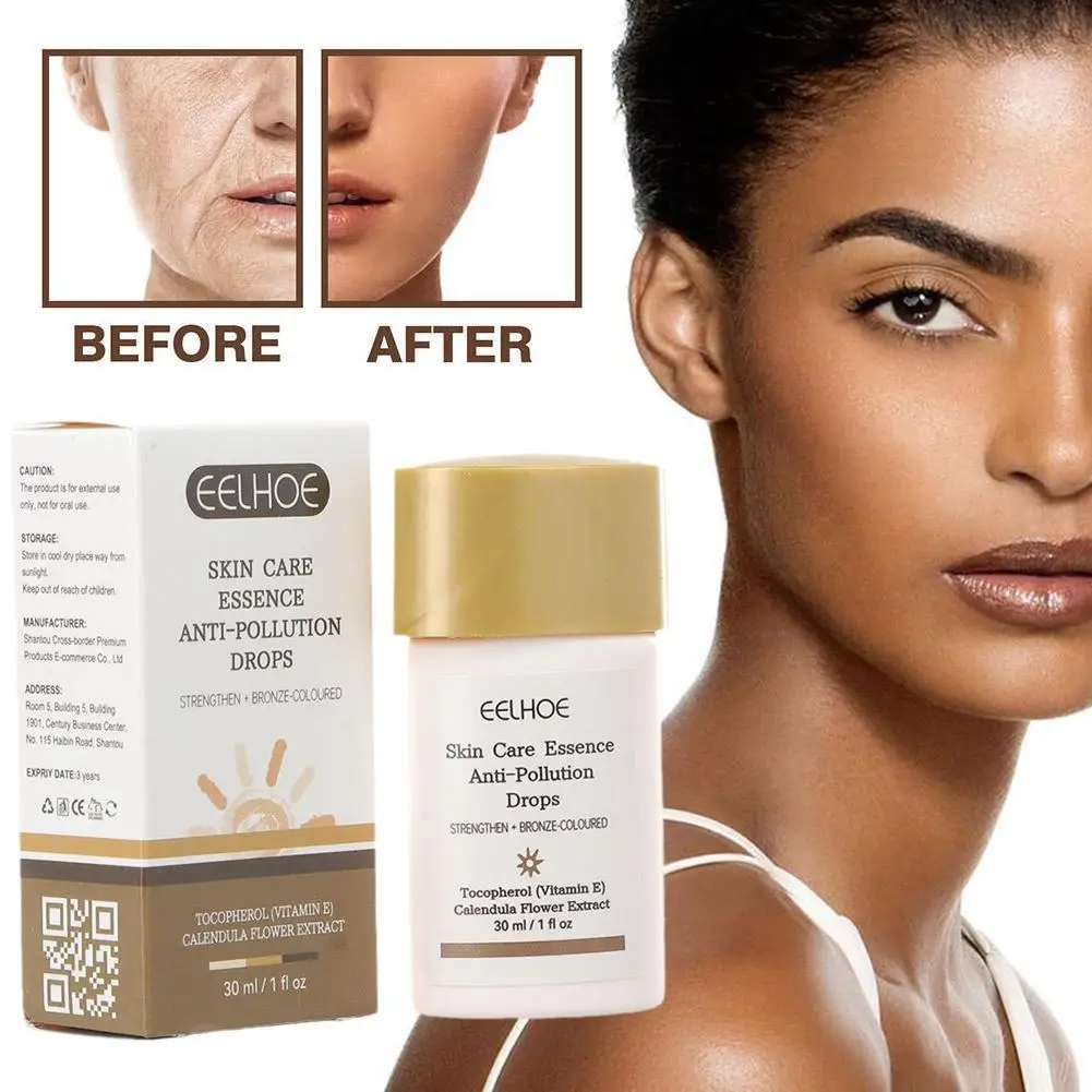 

30ml Self Tanning Serum Fake Tan Peptide Serums Liquid Cosmetics Dark Drops Face Body Essence For Fine Lines Skin Care