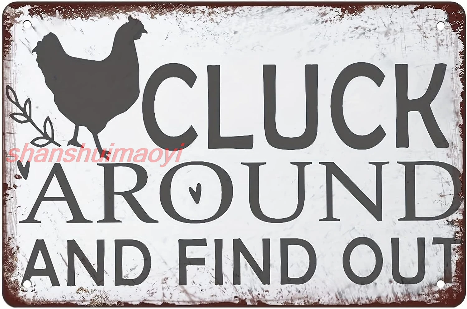 Cluck Around And Find Out Chicken Sign Funny Chickens Decor Винтажные металлические жестяные вывески