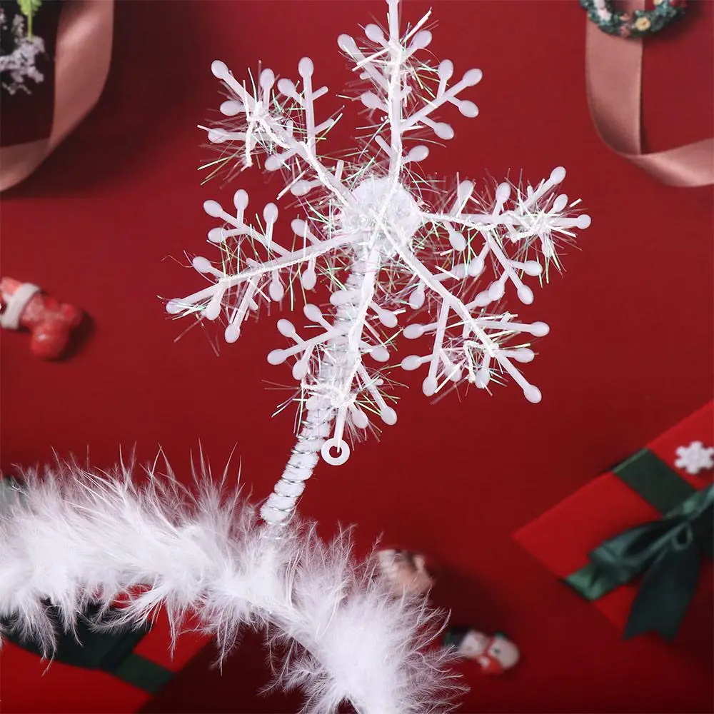 Белое праздничное платье для девочек повязка волос с перьями женский плюшевый