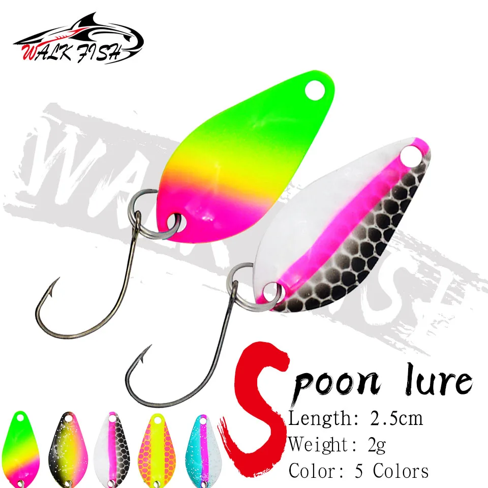WALK FISH 1 шт. 2 5 см г приманка ложка рыболовная с чистыми блестками маленький Спиннер