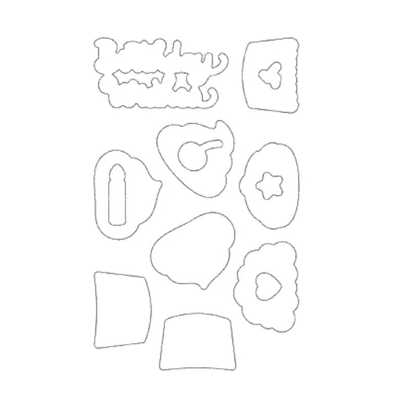 Новинка 2022 яркие прозрачные штампы с рисунком торта и металлические для