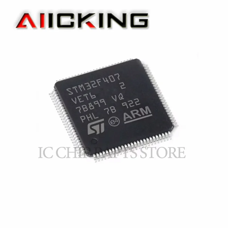STM32F407VET6 5pcs LQFP-100 STM32F 32-bit 168 MHz, 512 KB, 196 KB, 100PIN IC Chip Original NEW In Stock