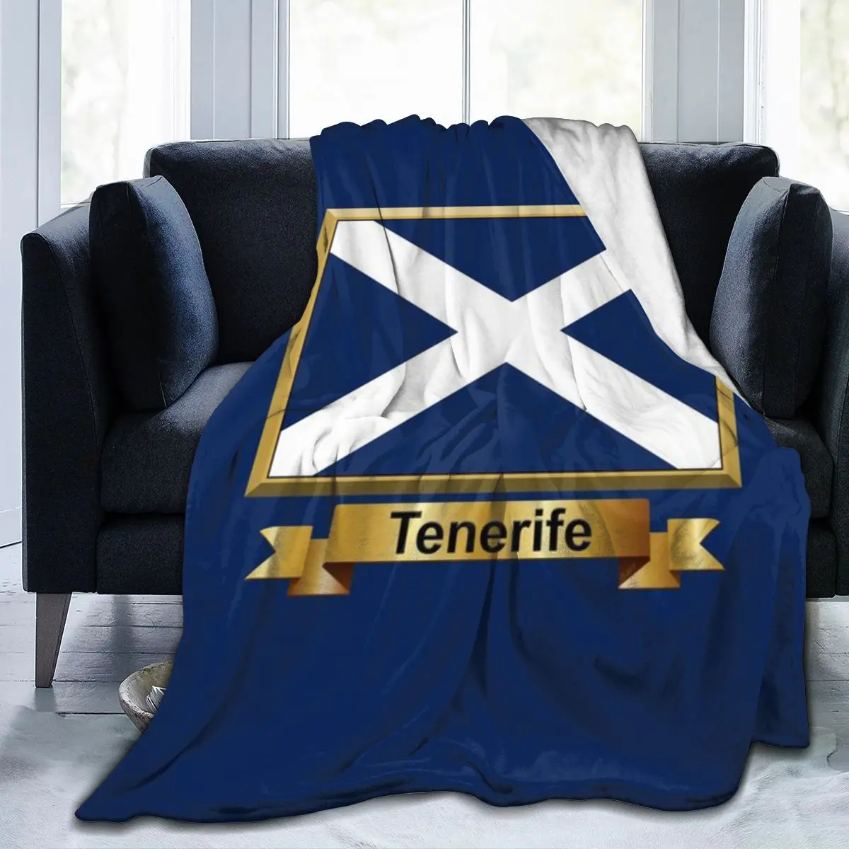 Супермягкое Флисовое одеяло с изображением флага Tenerife