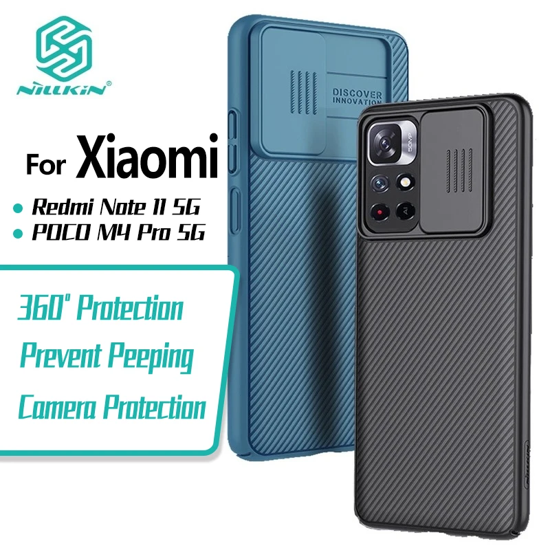 

Nillkin For Xiaomi POCO M4 Pro CamShield Case Redmi Note 11 5G Luxury Shockproof Back Cover With Camera Slide Privacy Protection