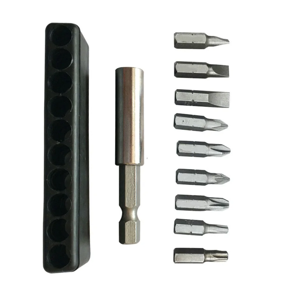 

11 Pcs Screwdriver Bit Rod Holder Set 25mm Slotted/PH/Torx Cross Bit Multifunctionl Extension Rod Tool For Electric Drill Parts