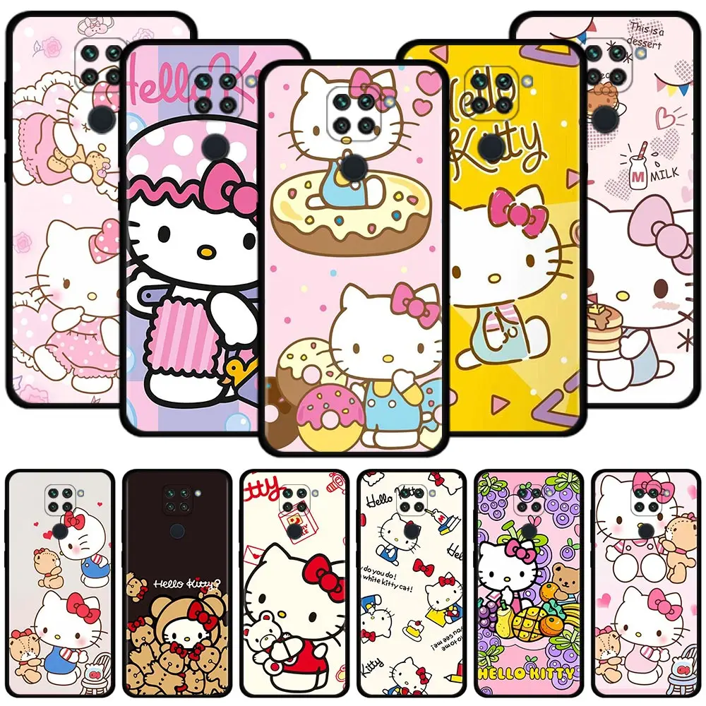 

Phone Case For Xiaomi Redmi Note 11 10 8 Pro Cover 11T 9s 9t 8t 8 7 for Redmi k40 10 9 9a 9c Silicone Funda Hello Kitty
