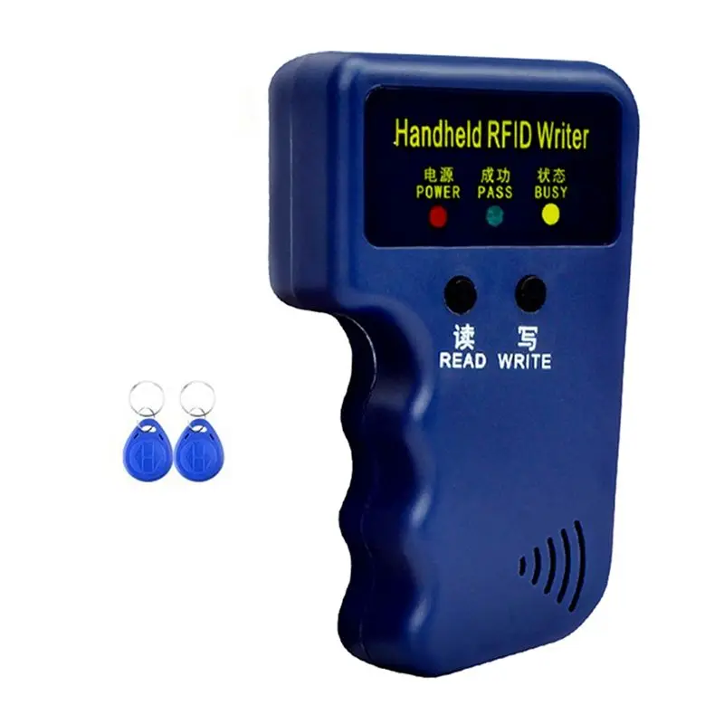 Фото ABZZ-125Khz RFID-считыватель карт + 2 брелока, комплект для копирования, записи, дублирования и программирования ID-карт, поддерживает копирование тегов EM4305 и T5577, каждая из которых является записываемой. №1
