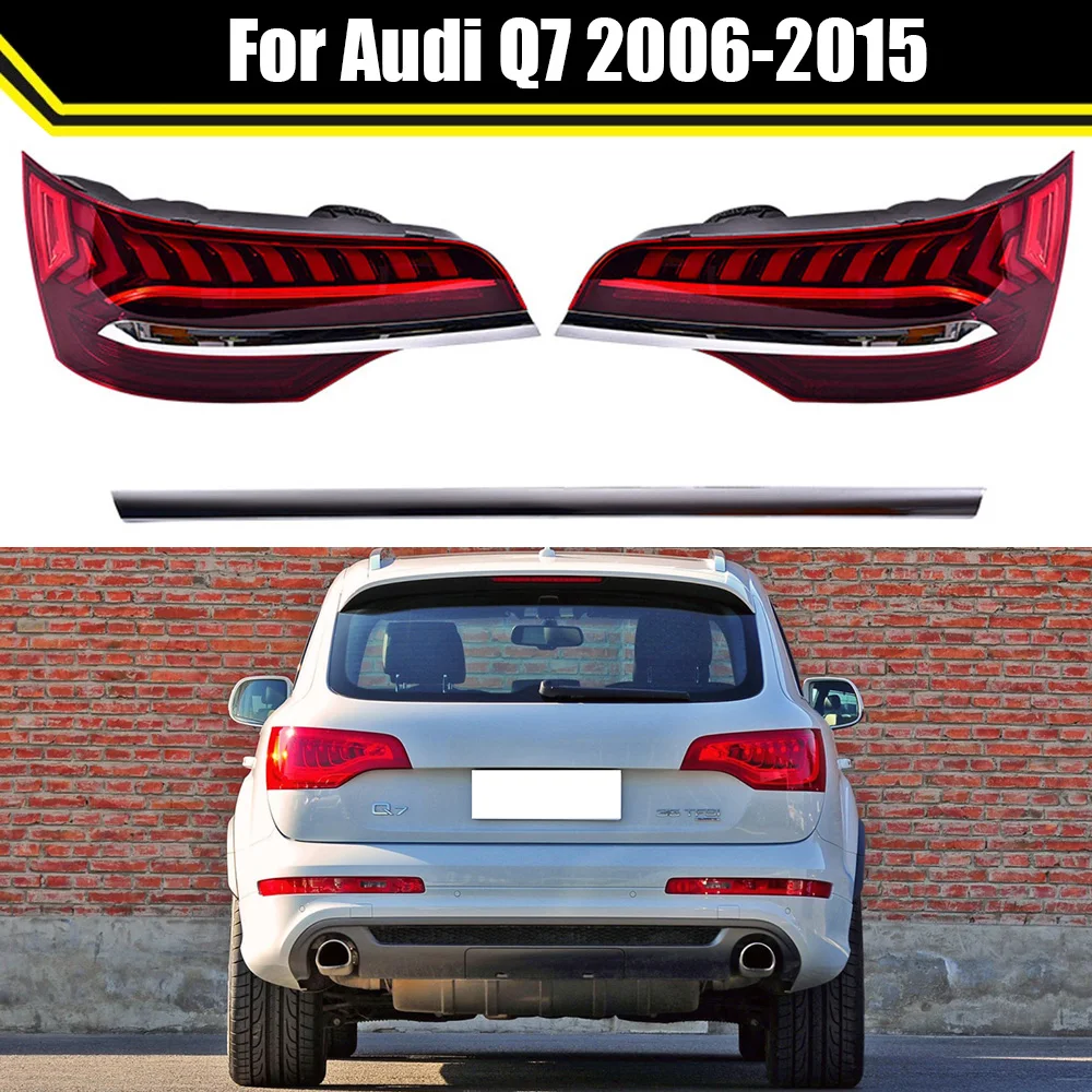

Taillight For Audi Q7 2006-2015 Tail Lights With Sequential Turn Signal Animation Brake Parking Lighthouse Facelift