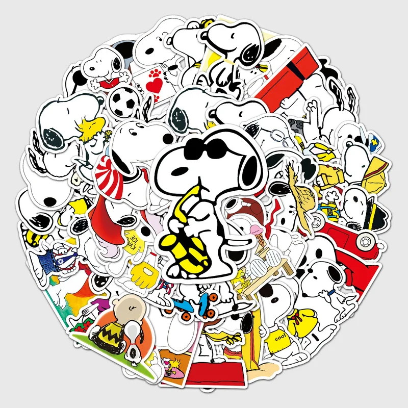 

Мультяшные аниме Снупи Собака наклейки для автомобиля ноутбук телефон Чехол холодильник Скрапбукинг Переводные водонепроницаемые граффи...