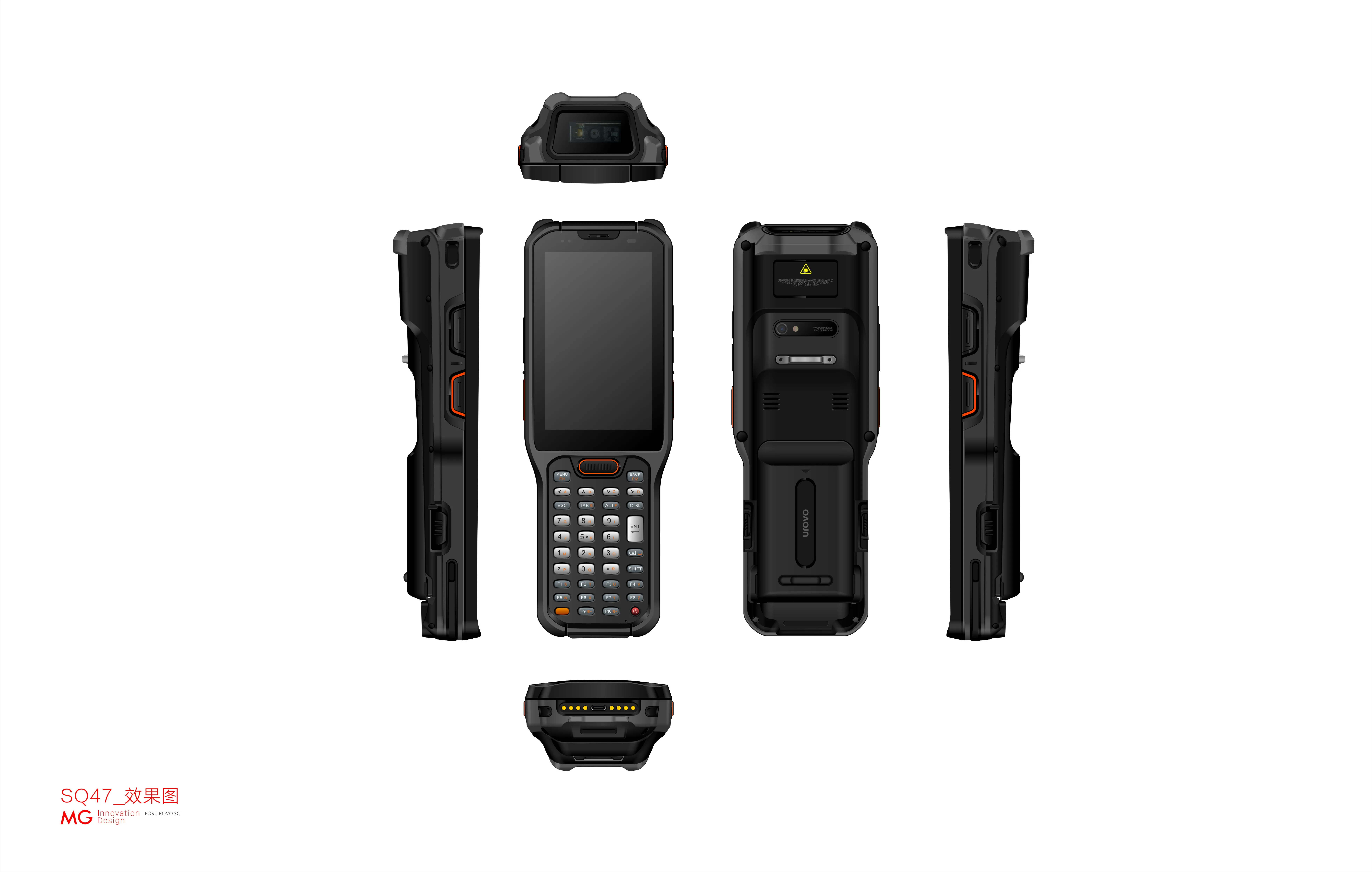 Фото Промышленный PDA-терминал UROVO RT40 с 4-дюймовым экраном Android, защищенный по стандарту IP68, сканер штрих-кодов, RFID-ридер, портативное устройство с промышленной клавиатурой №2