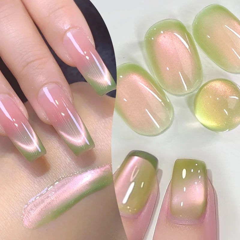 Фото BORN PRETTY Guava Цветной магнитный гель с изображением кота, сверкающий зеленый стеклянный шарик, дуб Off, УФ-гель для дизайна ногтей, лак для салона, дома, сделай сам №3