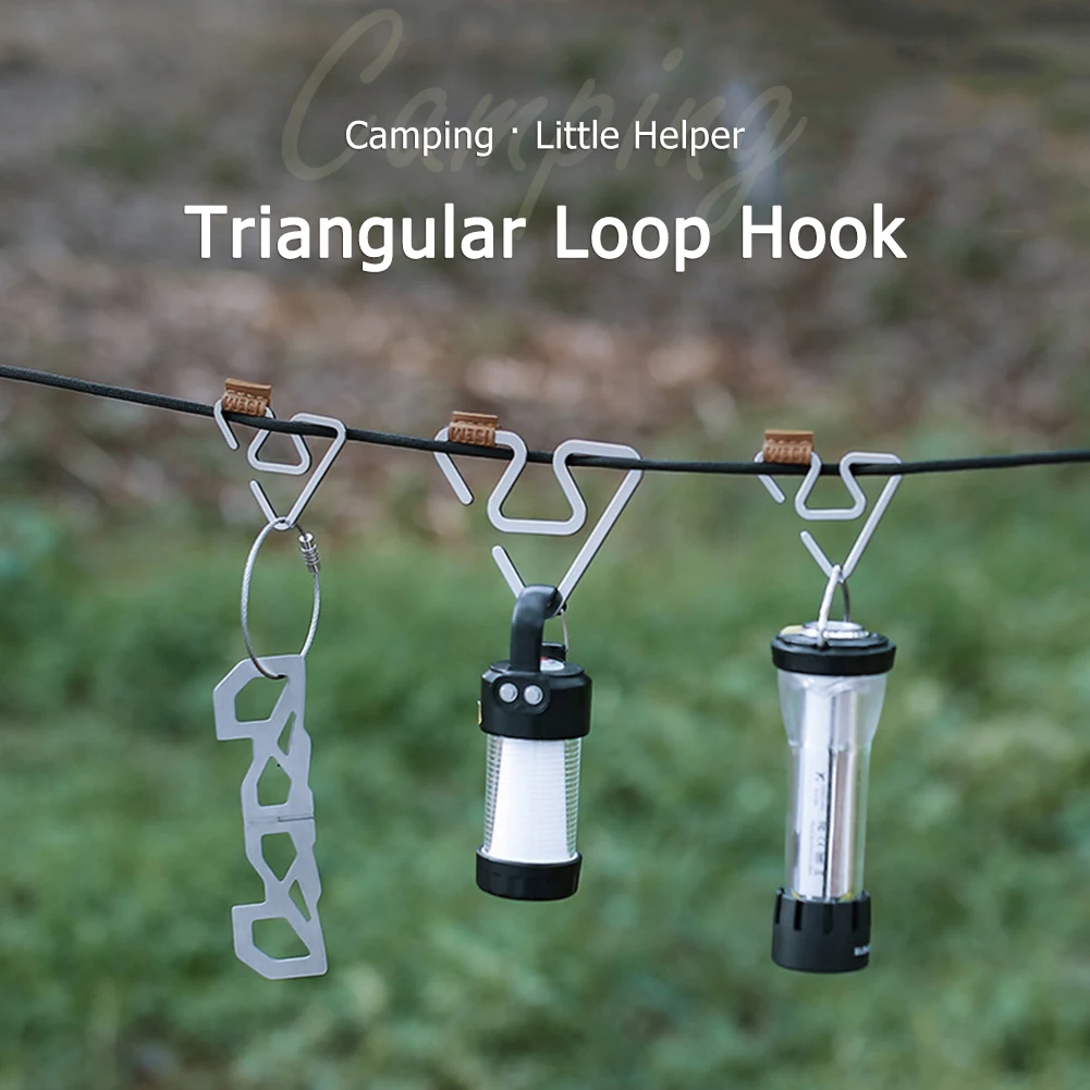 

S-образная вешалка для палатки, крючок для путешествий, выживания, нержавеющая сталь, подставка для фонаря, крючки, зажим для безопасности, л...