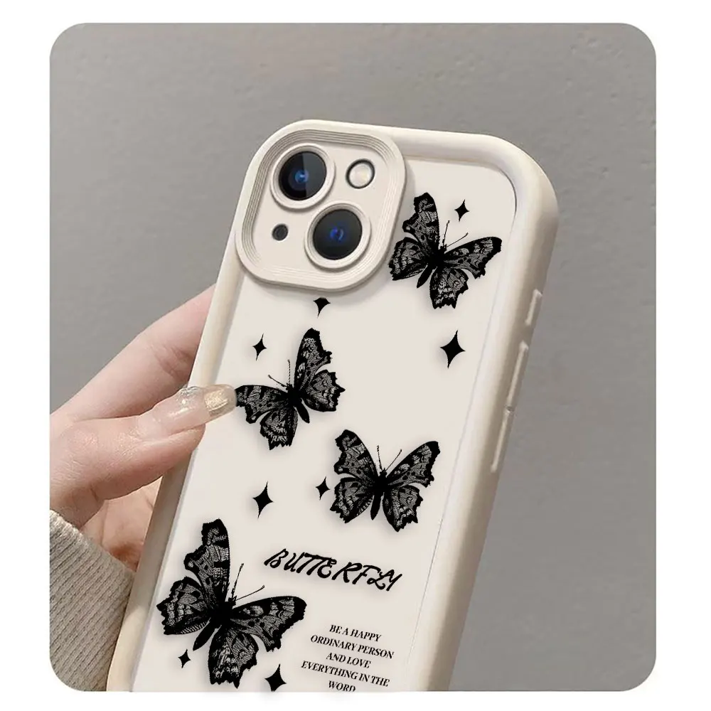 Красивая Черная искусственная Бабочка для VIVO Y19 Y20 Y15S Y17 Y21 Y22S Y27 Y28 Y35 Y36 Y50 Y51 Y72 Y75 Y76 Y77