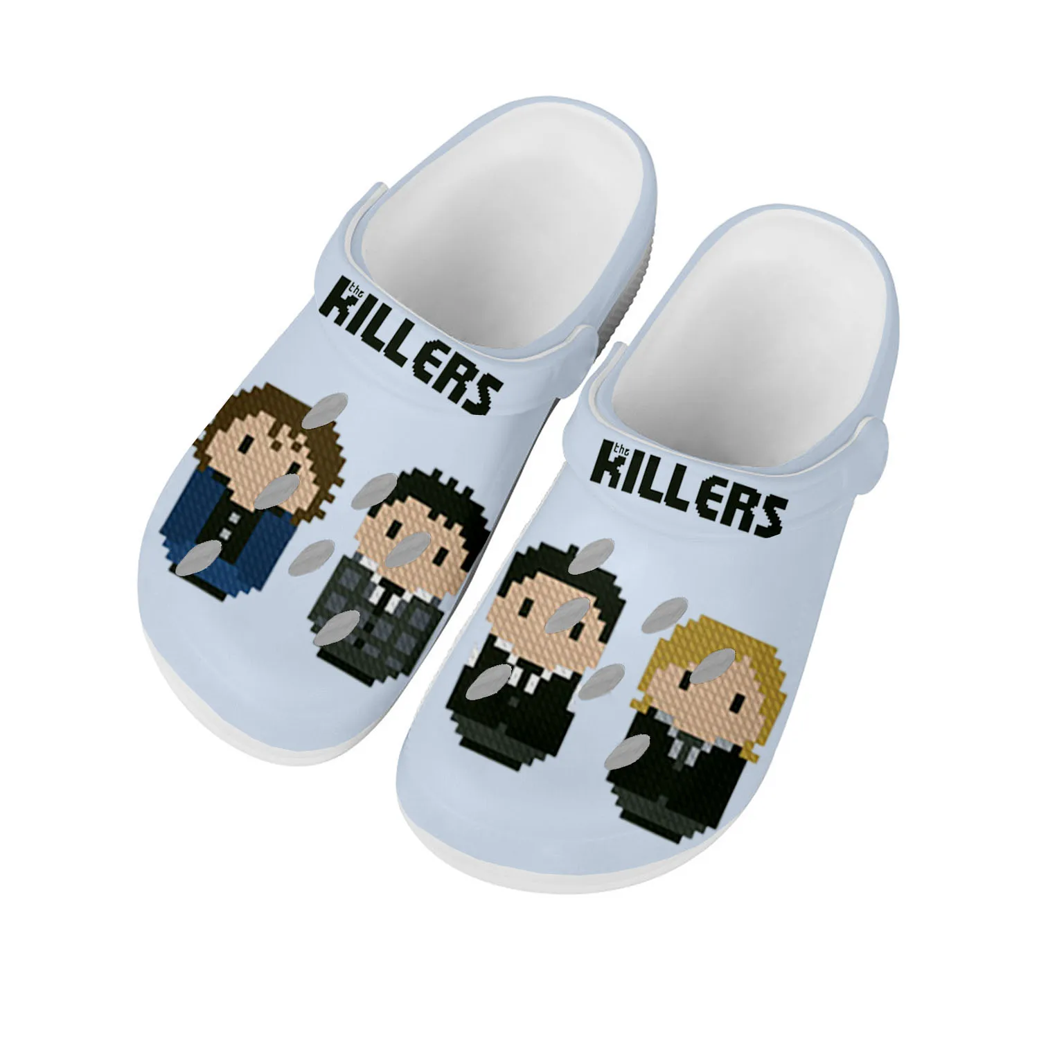

The Killers Rock Band Home Clogs Custom Water Shoes Mens Womens Teenager Shoe Garden Clog Breathable Beach Hole Slippers White