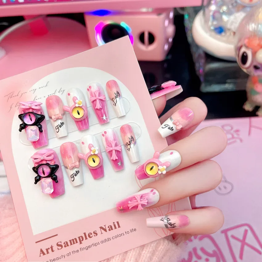 Допамин Imp дизайн ногтей готовый маникюр маленький монстр крокодил крест съемные