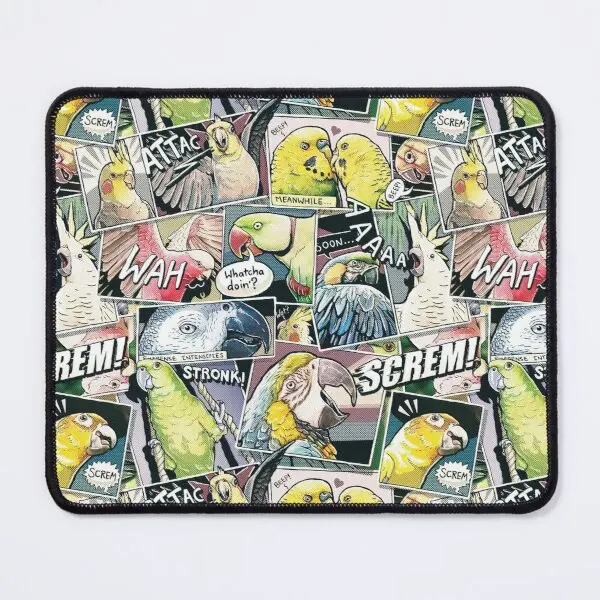 

Коврик для мыши в виде попугаев, комиксов, игровой коврик, компьютерный Настольный игровой коврик для мыши с рисунком аниме, настольный ПК д...