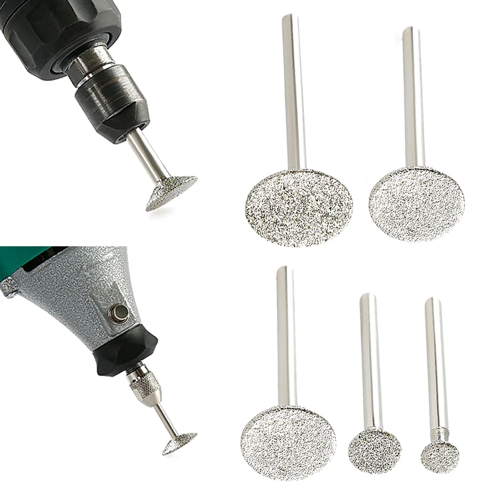 1PC 3-16mm Grinding Bit Diamond Burr Carving For Electric Hanging Air Grinder Fine Polishing 3mm Shank For Engraving Grinder