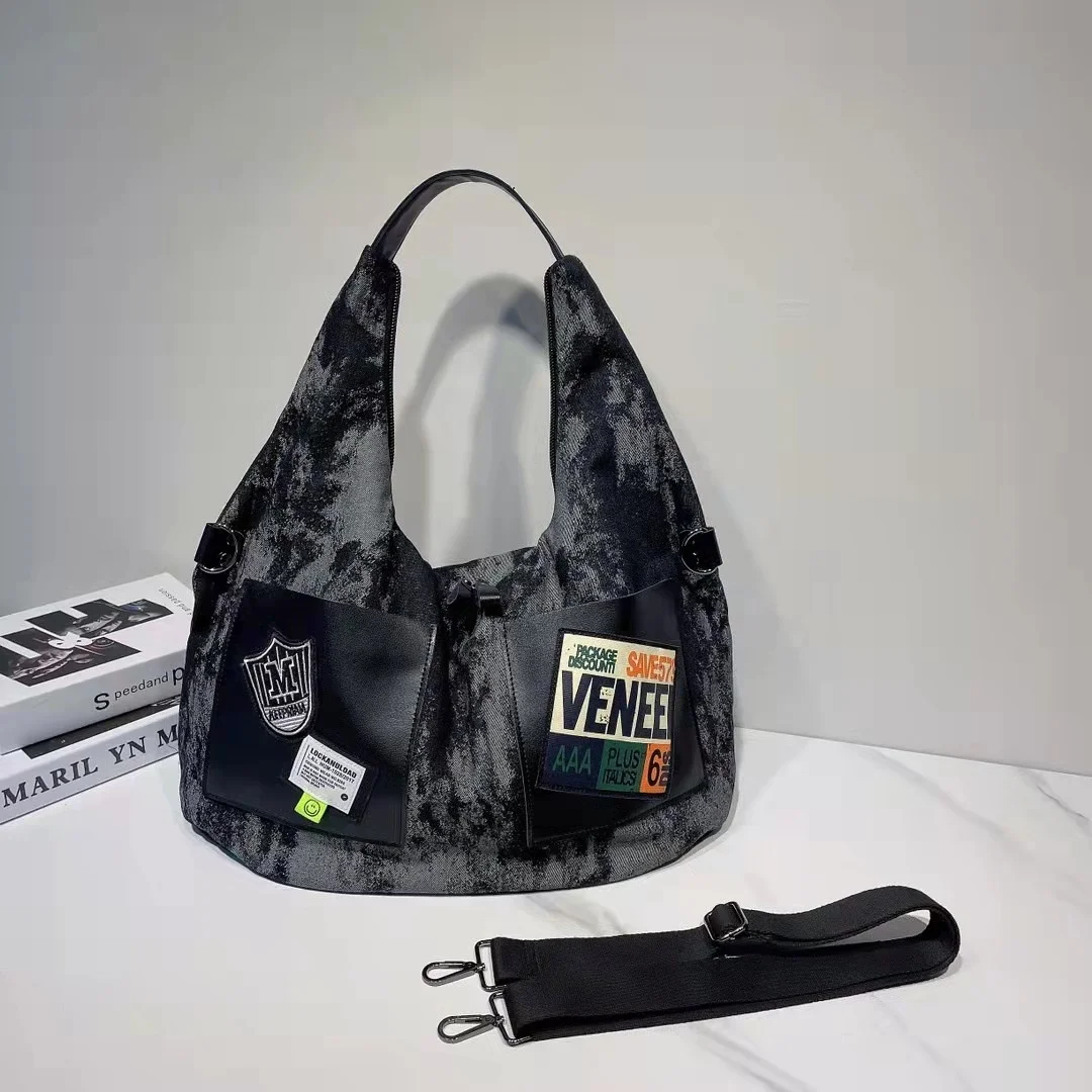 

Женская модная сумка, стирка, джинсовый галстук, окрашивание топом, кожаная сумка через плечо, персонализированная паста, Модная Портативна...