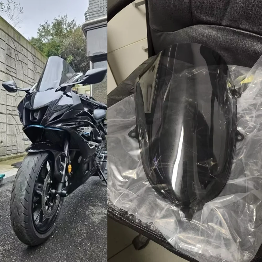 

Ветровое стекло 2024 R7 для YAMAHA YZFR6 2021 YZF R6, лобовое стекло, гоночный экран мотоцикла, дефлектор ветра, двойной пузырьковый спойлер, обтекатель