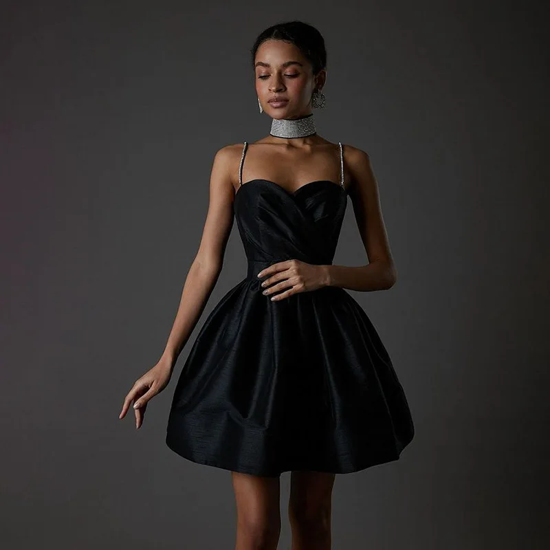 

2023 Maxi Dresses for Women Sexy Party Summer A-LINE Camisole Empire Black Dress