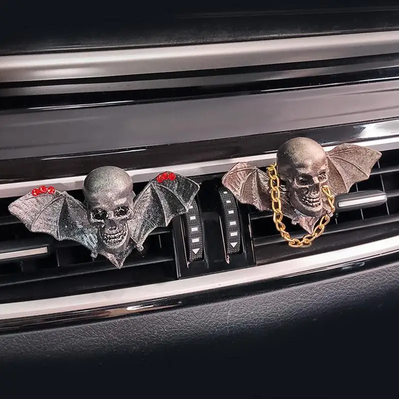 

Car Aromatherapy Diffuser Halloween Skull Essential Oil Air Freshener Mini Auto Car Styling Ornament Perfume Diffuser Pendant