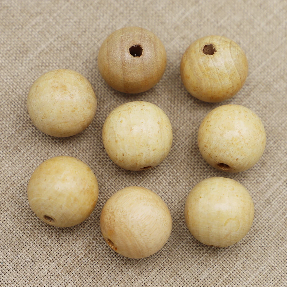 25MM Selling Brown Natural Round Wooden Beads Padauk High Quality Spacer DIY Jewelry Making Fashion Bracelet 50Pcs Wholesale