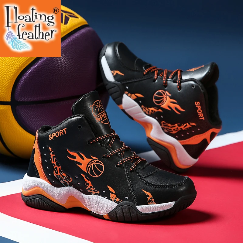 

Баскетбольная обувь для мальчиков, новинка, детские кроссовки, уличная Нескользящая спортивная обувь для больших детей, спортивная обувь д...
