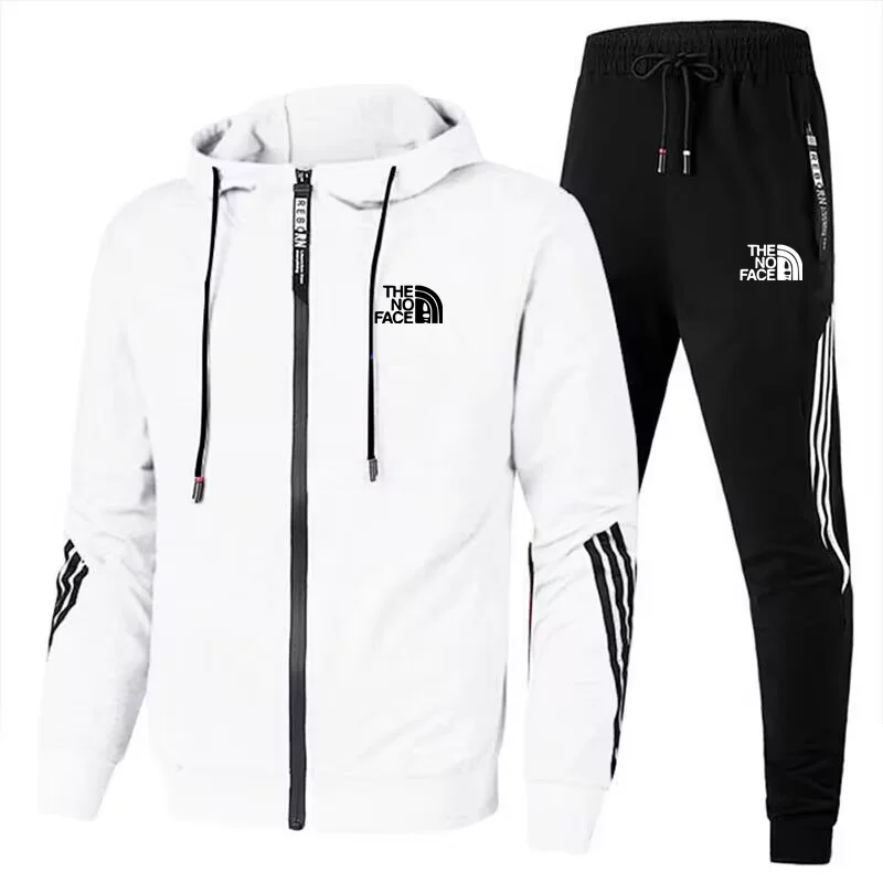 

Brand Men Tracksuit 2 Pieces Men's Winter Jacket Casual Zipper Jackets Sportswear+Pants Sweatshirt Sports Suit Men Sets Clothing