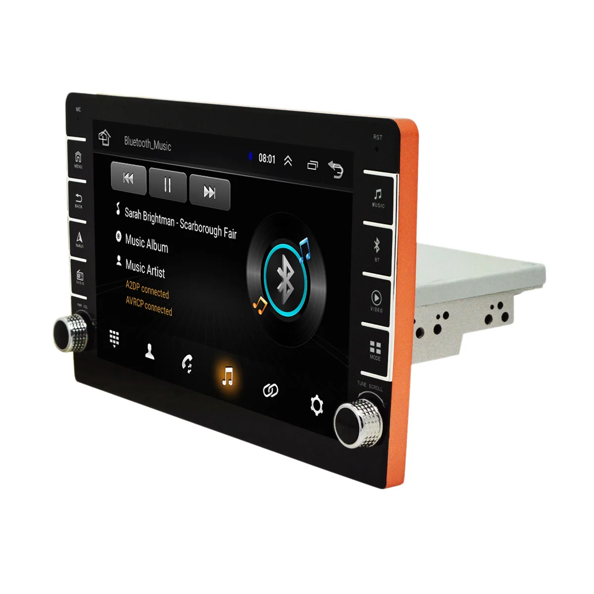 

8-дюймовый Регулируемый автомобильный стерео-радиоприемник с Wi-Fi, четырехъядерный процессор, Android 8,1, mp5-плеер, сенсорный экран, GPS-навигатор с кнопкой