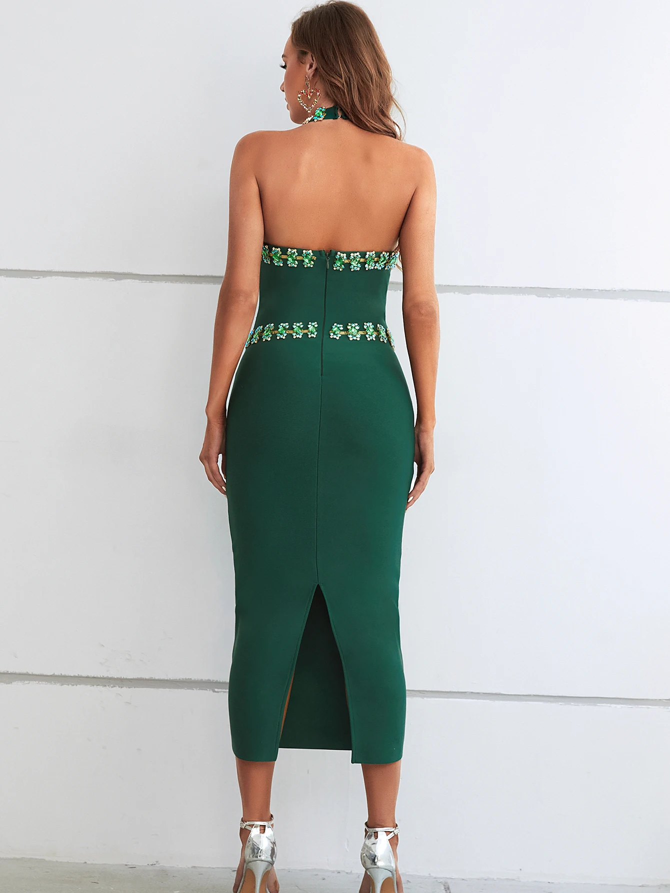 Женское винтажное платье-футляр Элегантное Длинное облегающее платье для