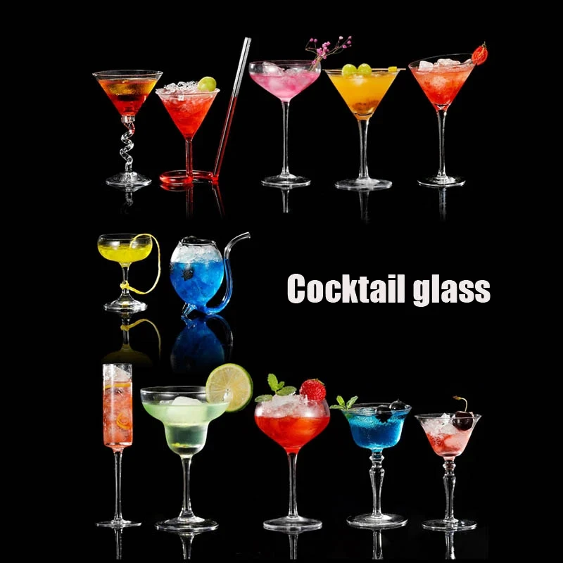

Crystal Glass Cocktail Ins Margarita Cup Martini Bar Net Red Cups Goblet Creative Wine KTV Champagne Glasses Whiskey Chalice