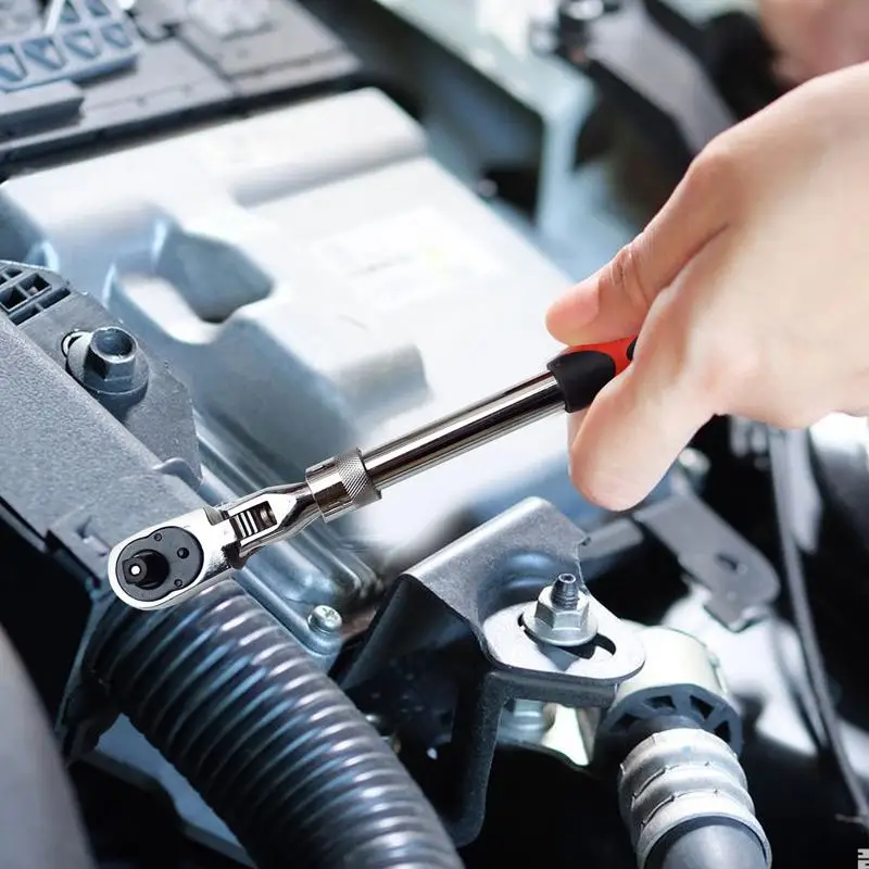 Трещотка с длинной рукояткой и подвижной головкой 1/2 3/8 1/4