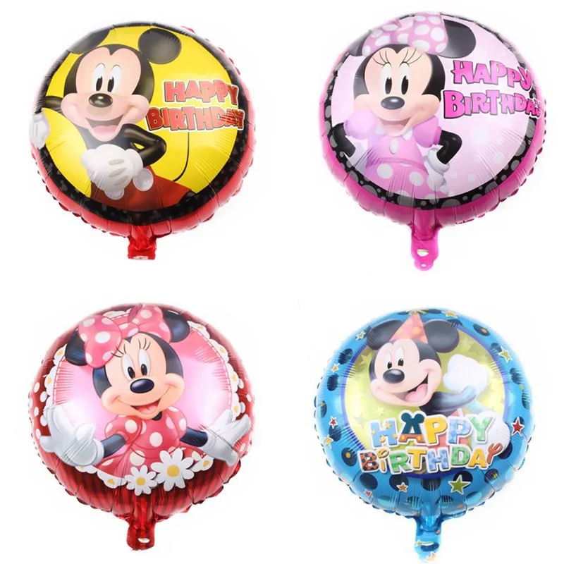 

10Cm Round Kawaii Disney Mickey Mouse Minnie Mouse Cute Cartoon Anime Prom Birthday Open Air Party Christmas Decoration Tballoon