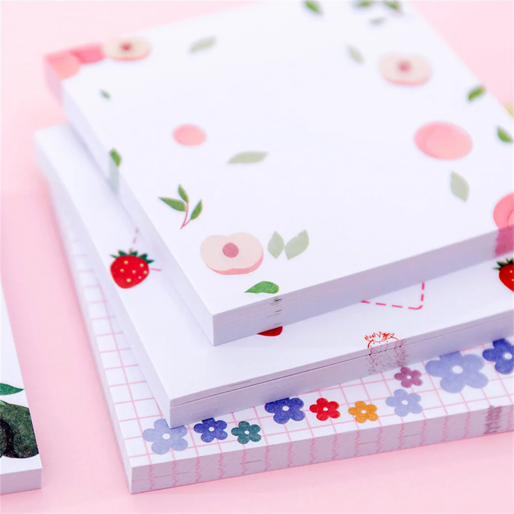 

Cute Flower Memo Pad Sticky Notes Message Notepad Schedule Planner DIY Journal Decoration Kawaii Stationary Office Supplies