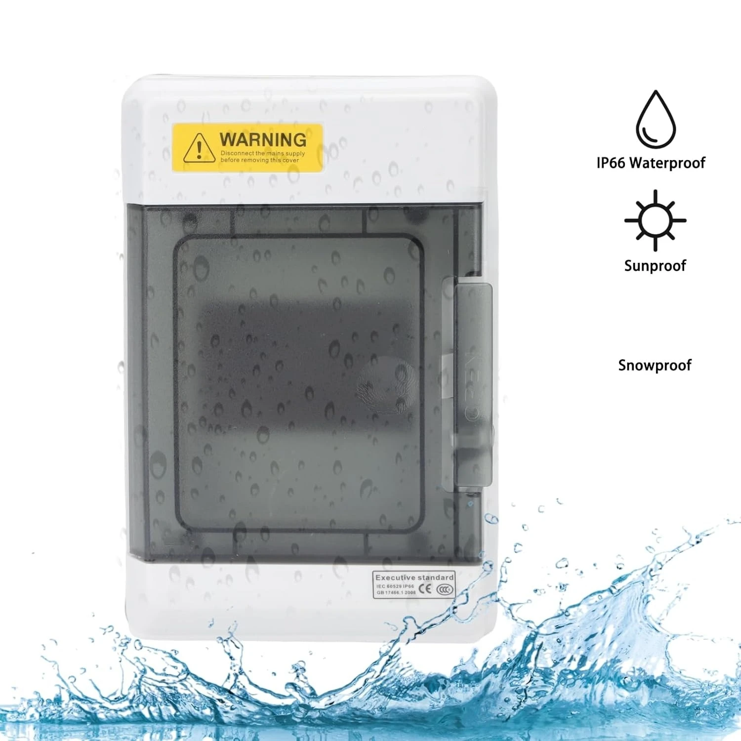 Пластиковая уличная электрическая водонепроницаемая распределительная коробка