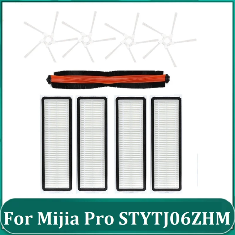 

9Pcs For Xiaomi Mijia Pro STYTJ06ZHM Self-Cleaning Robot Vacuum Cleaner Accessories Main Side Brush HEPA Filter