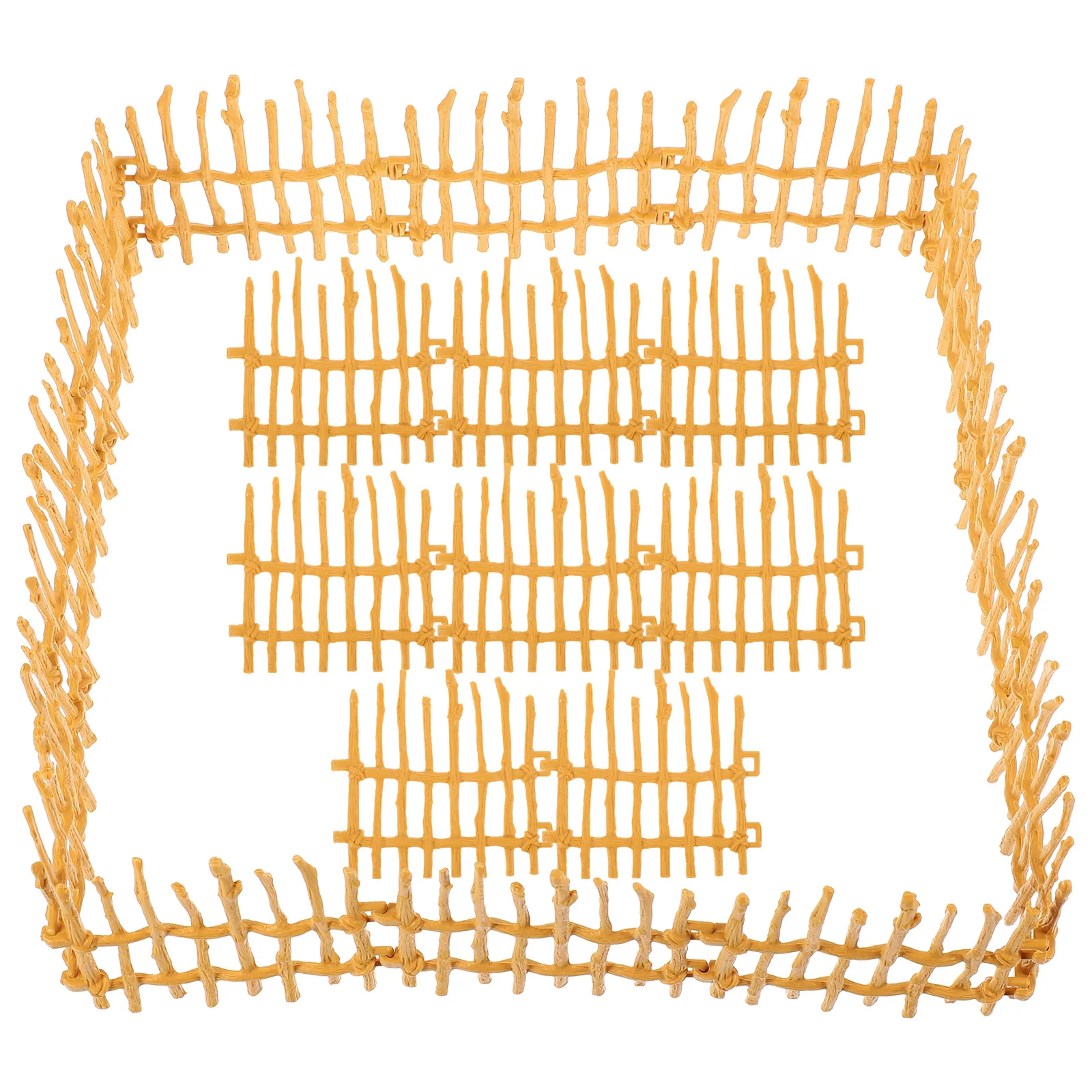 

Fence Micro Garden Edging Toy Miniature Landscape Mini Decor Panel Flower Bed Rail Border Gardens Pot Ornament Fairy Farm