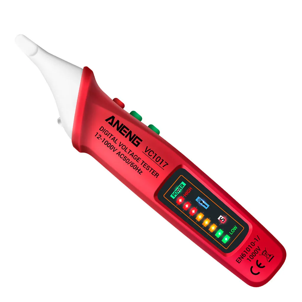 

1/2/3/5 ANENG Non-contact Electric Pen LED Screen Tool Voltage Tester Electronic Power Detector Accessory Repairing Red