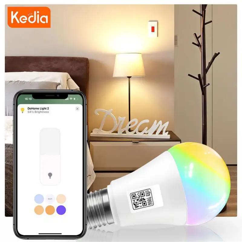 

Customizable Wifi Connection Convenient Smart Bulb Hands-free Operation Smart Home Integration Rgb Cw 15w Energy-saving Homekit