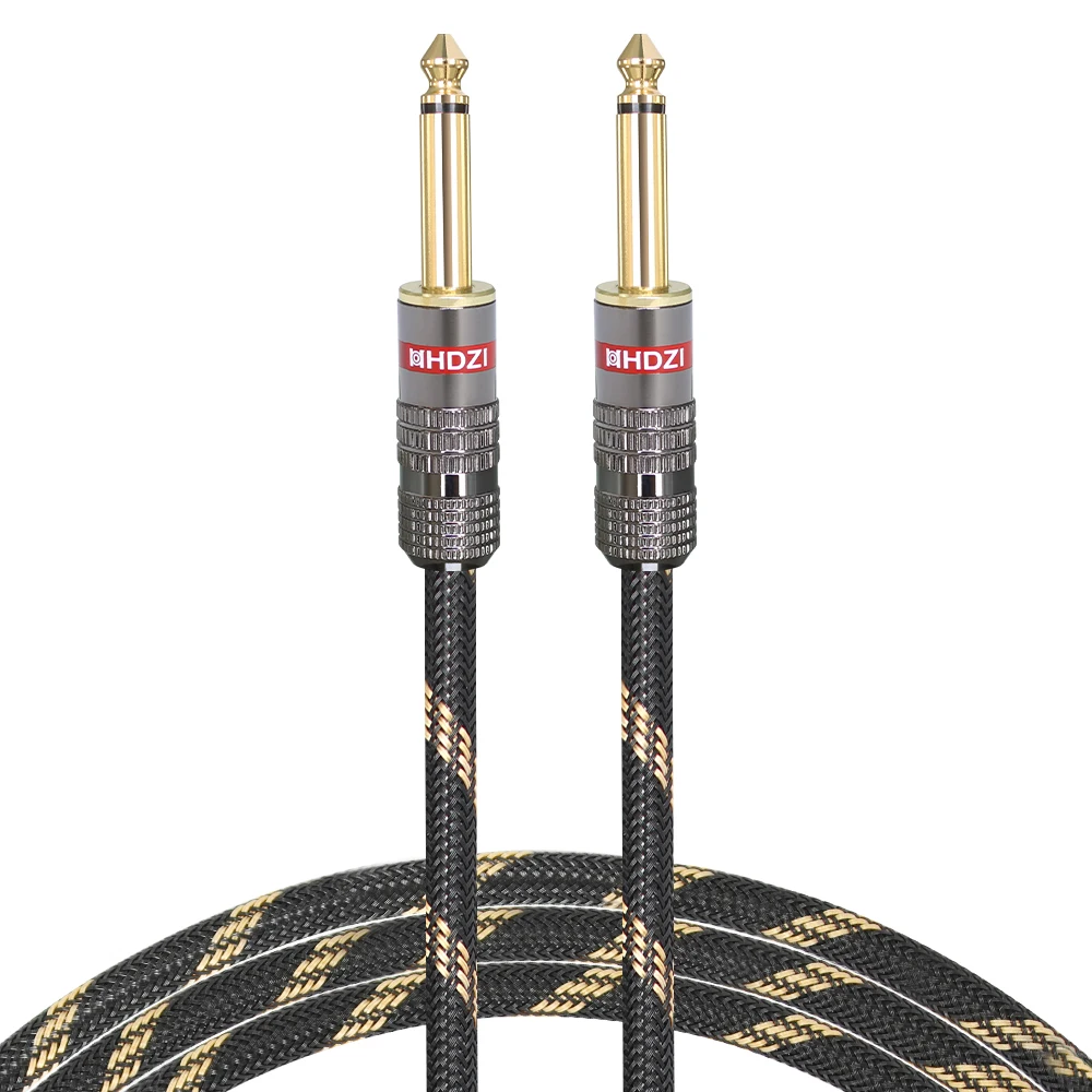 

1/4'' TS Mono 6.35mm to 6.35mm Jack Audio Instrument Cable for Electric Guitar Amplifier Mixer Oxygen Free Copper OFC Audio Wire