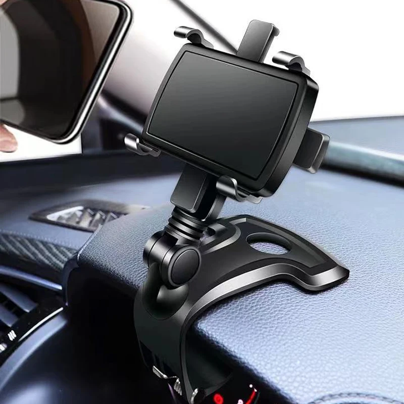 

360 Degree Multifunctional Car Phone Holder Universal Smartphone Stands Sun Visor Mirror Dashboard Mobile Phones Bracket